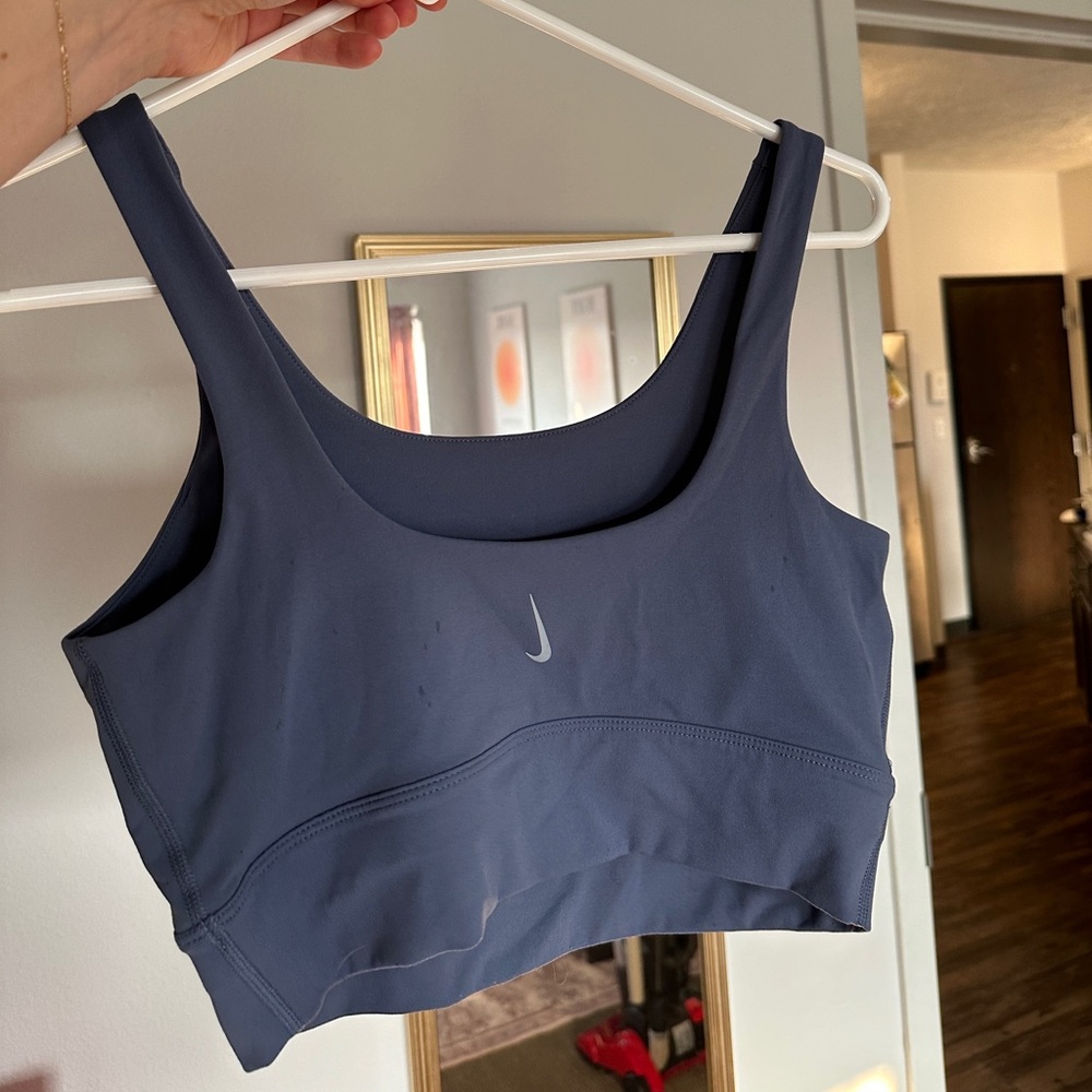 Nike Blue-Gray wireless sports bra